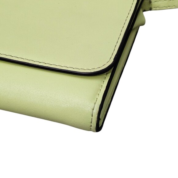 Kate Spade Staci Flap Saffiano Leather Lime Green Crossbody Shoulder Bag COA - Picture 12 of 15